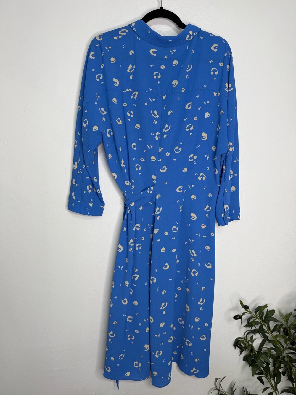 WHISTLES Blue Watercolour Animal Dress size 12 - Picture 7 of 10